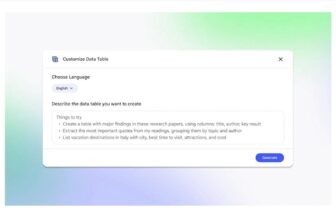 Google’s NotebookLM introduces Data Tables feature